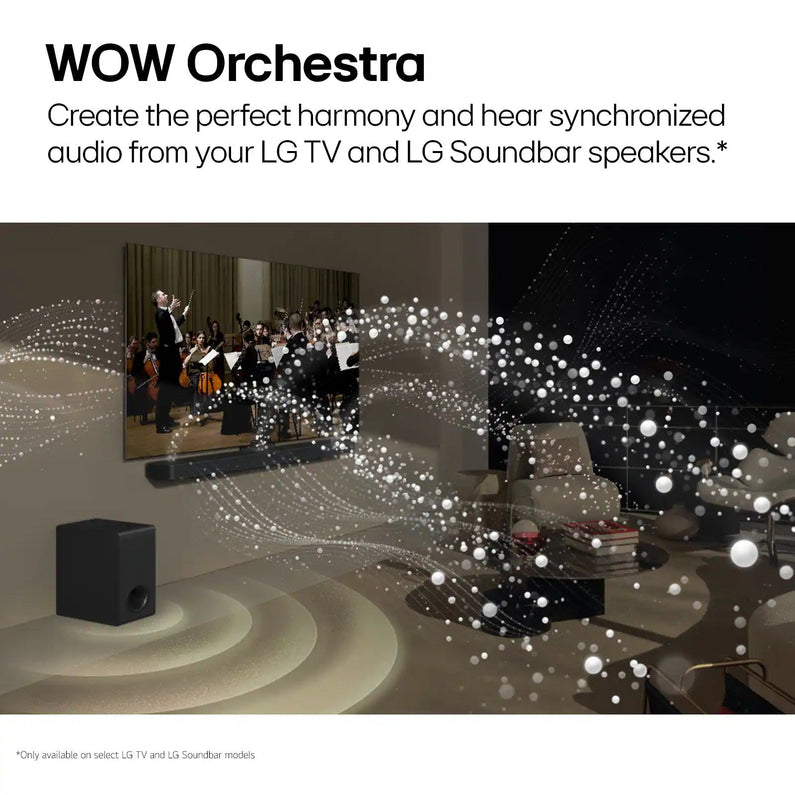 LG – 5.1.1-Channel S70TR Home Theater Soundbar with Wireless Subwoofer and Rear Speakers, Dolby Atmos, WOW Orchestra – Black