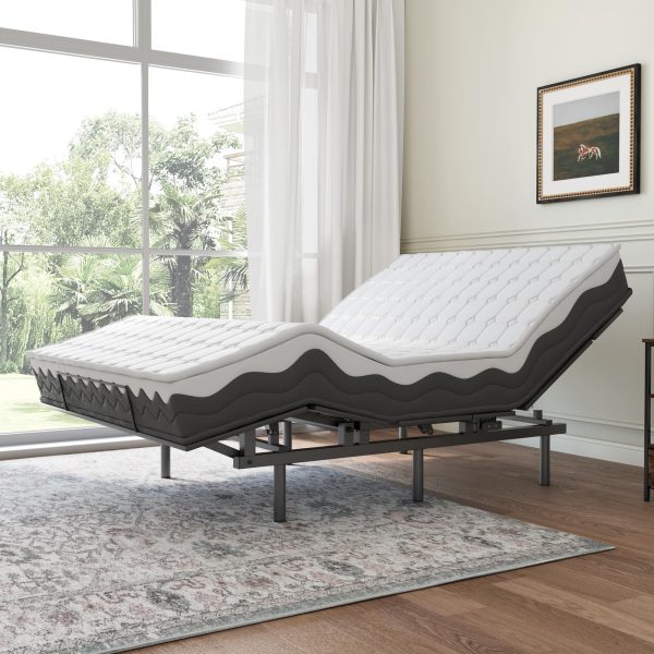 Adjustable Bed Frame -Wireless Remote -Memory Function -Adjustable Bed Base -Head and Foot Lift Incline -Zero Gravity -Quiet Motorfor Lying Down, Reading, Watching TV,Fatigue,BackacheFULL