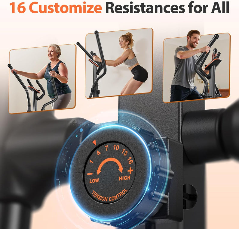 Niceday Elliptical Machine, 15.5 20IN Stride, 16 Levels, 500LB Capacity