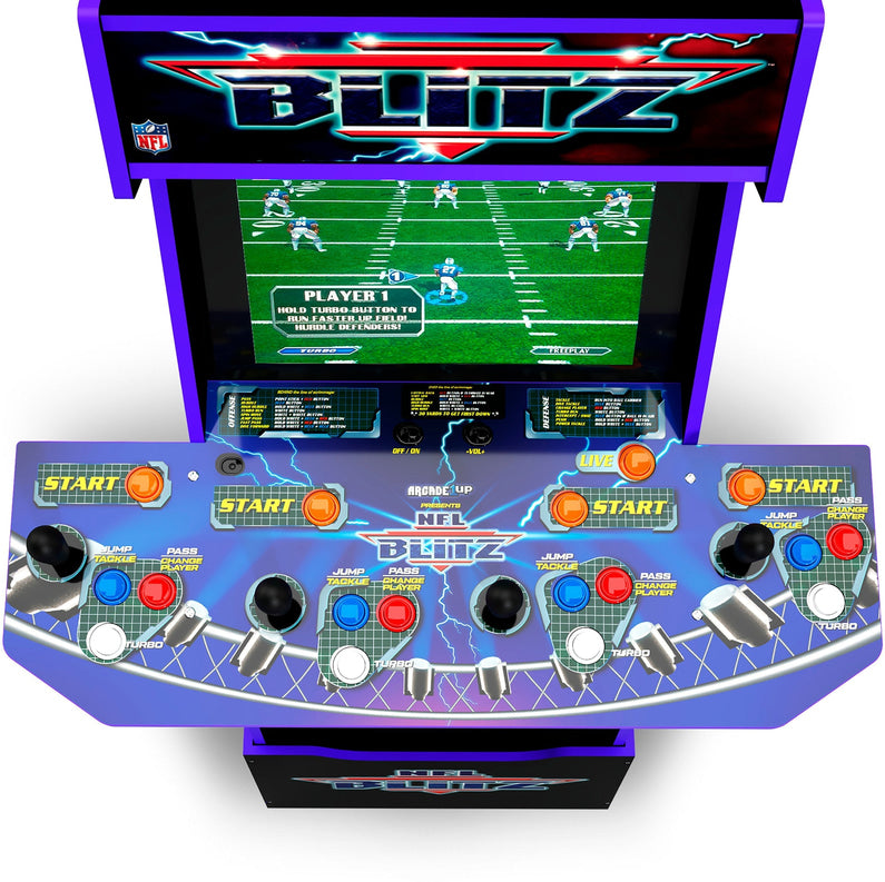 Arcade1Up – NFL Blitz Arcade with Riser and Lit Marquee – Multi