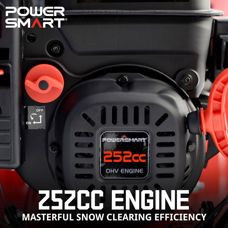 PowerSmart 26 252CC Self-Propelled Gas Snow Blower with 120V Electric Start, Two-Stage Design