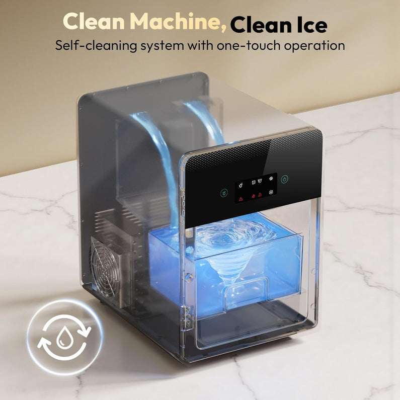 Clear Ice Ball Maker 2" 4 Spheres 144/Day LCD Self-Cleaning