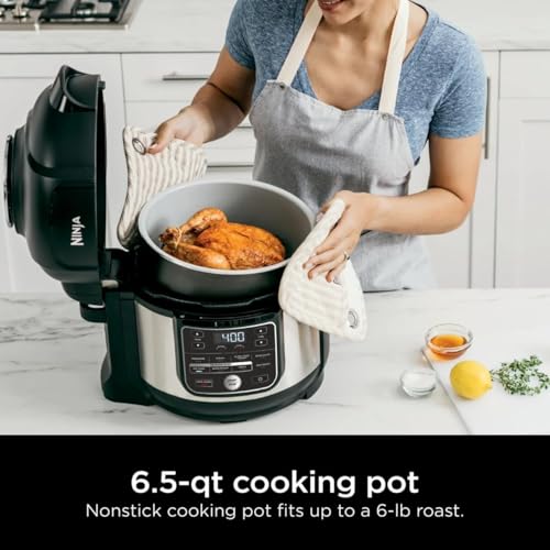 Ninja Foodi 10 in 1 6.5 Quart Pro Pressure Cooker Air Fryer Multicooker, Stainless, OS300: Home & Kitchen