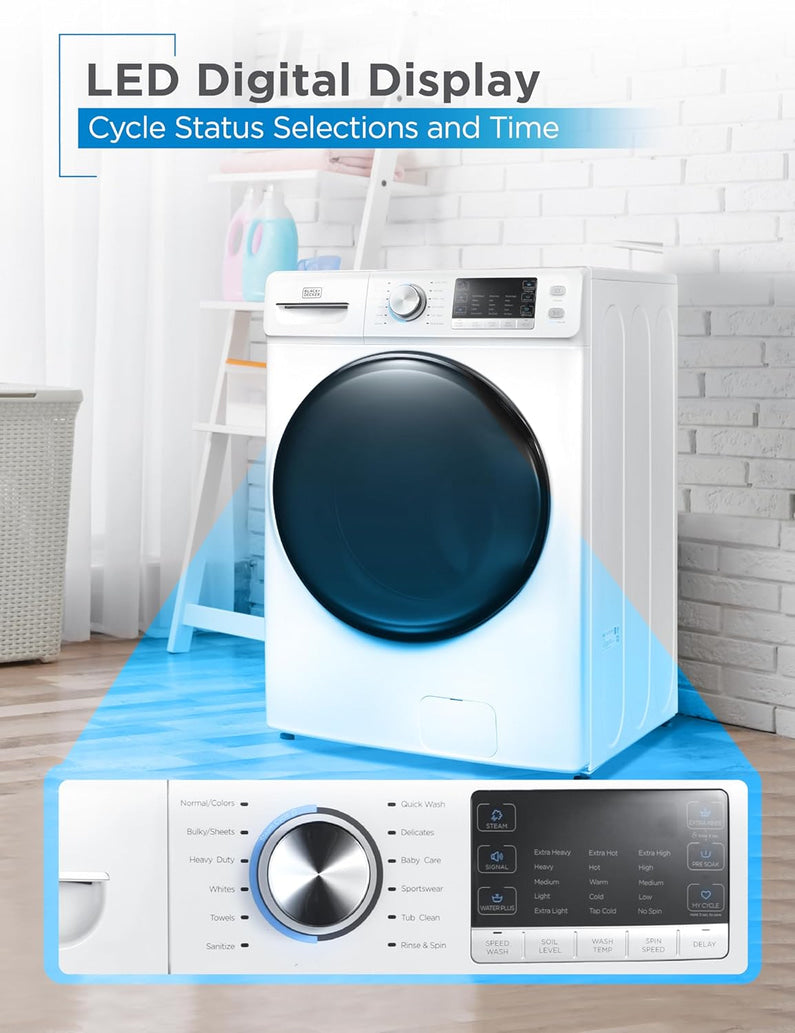 BLACK+DECKER 0.9 Cu. Ft. Portable Washing Machine - 5 Wash Cycles