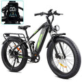 Electric Bike for Adults 1000W, 48V 17.5AH Battery Adult Electric Bicycles, 26 Fat Tire Full Suspension Ebike, 28MPH Mountain Beach E Bike, 7 Speed, 60Miles Range, UL Certified