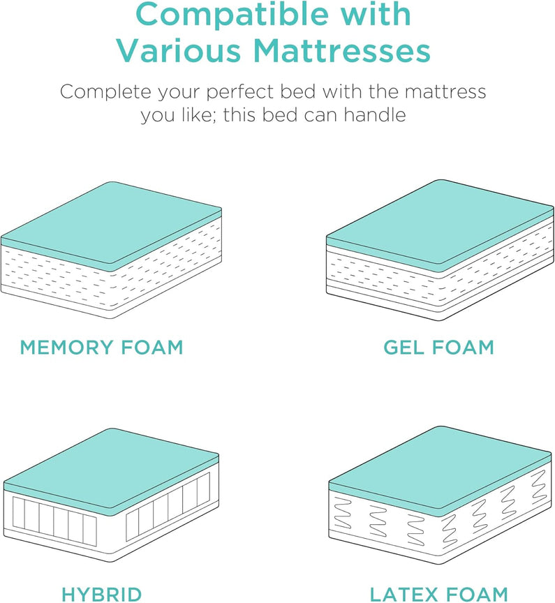 Best Choice Products Ergonomic Twin XL Size Adjustable Bed Frame, Electric Base w/Wireless Remote Control, Nightlight, Massager, 2 USB Ports