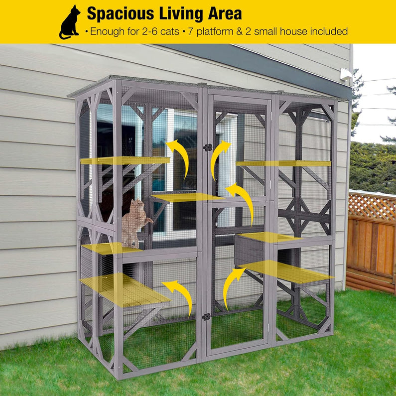 Catio Outdoor Cat Enclosure - Large Walk-In Kitty Cage