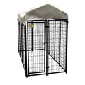 4 ft. x 8 ft. x 6 ft. Welded Wire Dog Fence Kennel Kit