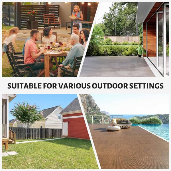 10x12FT Heavy Duty Premium Outdoor All-Season Wooden Cedar Hardtop Gazebo With Metal Roof & Back Curtains (SAK57184)
