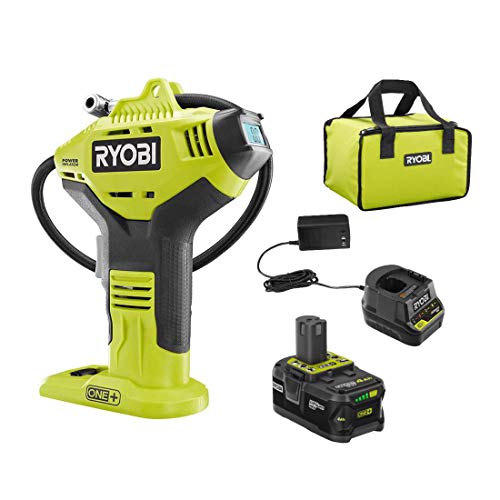 Cordless High Pressure Inflator with Digital Gauge & 18V Lithium-Ion Battery, Portable Tire & Sports Equipment Pump
