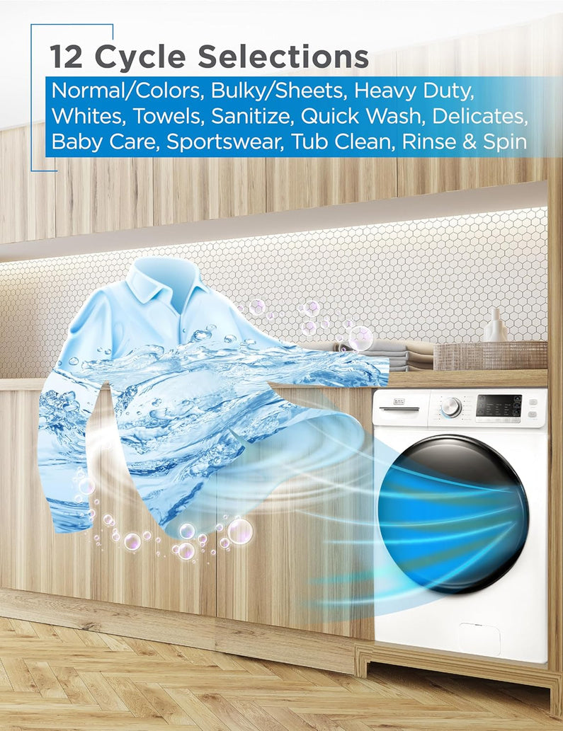 BLACK+DECKER 0.9 Cu. Ft. Portable Washing Machine - 5 Wash Cycles