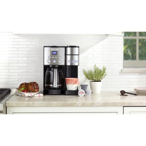 Cuisinart Single Serve 12 Cup Coffee Maker, Offers 3 Sizes: 6 Ounces, 8 Ounces and 10 Ounces, Stainless Steel, SS 15P1: Home & Kitchen