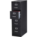 STAPLES 4-Drawer File Cabinet, Lockable, Black, 25"D x 15"W