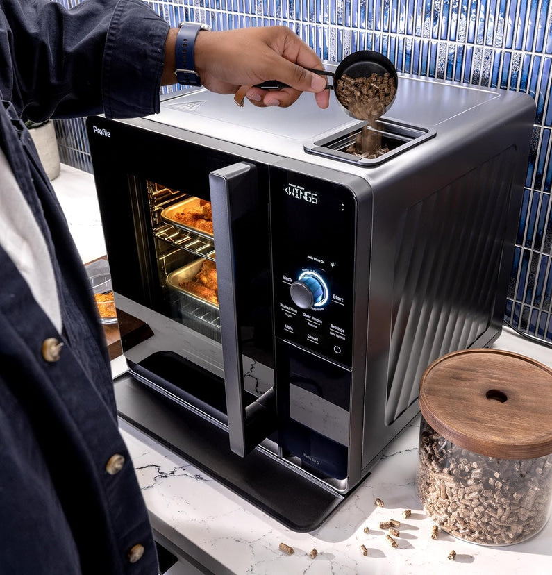 Smart Indoor Pellet Smoker, with Active Smoke Filtration, 5 Smoke Control Settings, WiFi Connected, Electric, Countertop BBQ Appliance, Black