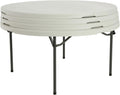 Lifetime 5' Round Folding Table (4 Pack), Commercial Grade, White
