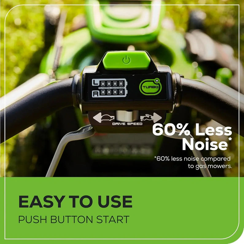 60V 21 Cordless (Self-Propelled) Lawn Mower , 2 x 4.0Ah Batteries and Dual Port Rapid Charger