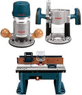 BOSCH 1617EVSPK Wood 12 Amp Router Tool Combo Kit 2.25 Horsepower Plunge Router & Fixed Base with a Variable Speed