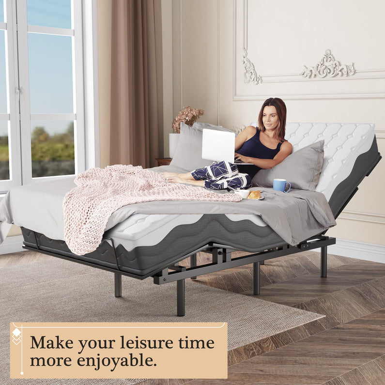 Adjustable Bed Frame -Wireless Remote -Memory Function -Adjustable Bed Base -Head and Foot Lift Incline -Zero Gravity -Quiet Motorfor Lying Down, Reading, Watching TV,Fatigue,BackacheTwin