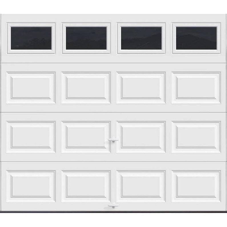 Clopay Classic Insulated Garage Door 97 ft, R-Value 6.5, White with Plain Window