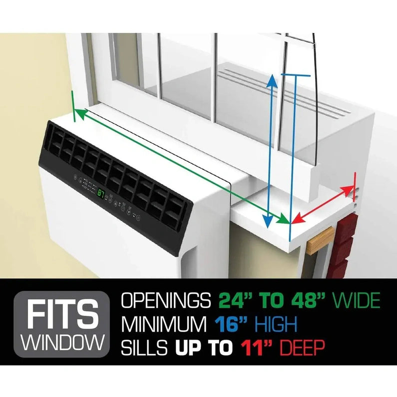 Soleus Air 8,000 BTU Hybrid (saddle) Window Air Conditioner with WiFi - 8,000 BTU (White)
