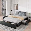 Allewie Queen Size Platform Bed Frame with 3 Storage Drawers