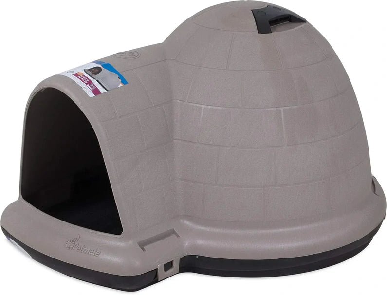 Petmate Indigo Dog House (Igloo Dog House, Made in USA with 90% Recycled Materials, All Weather Protection Pet Shelter) for XL Dogs 90 to 125 pounds, Made in USA
