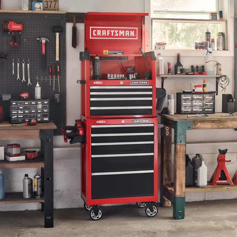 2000 Series 26-in W x 36.5-in H 5-Drawer Steel Rolling Cabinet (Red)