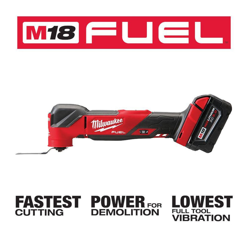 2836-21 M18 FUEL 18V Lithium-Ion Cordless Brushless Oscillating Multi-Tool Kit with one 5.0 Ah Battery, Charger and Tool Bag