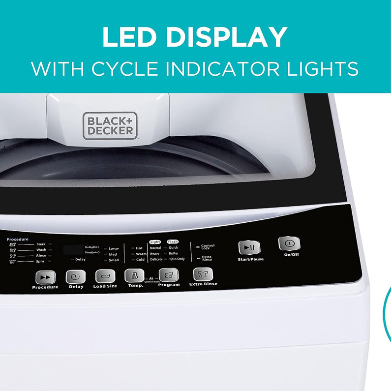 BLACK+DECKER 0.9 Cu. Ft. Portable Washing Machine - 5 Wash Cycles