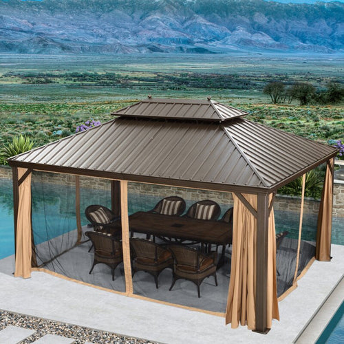 16 Ft. W x 12 FT. D Aluminum Patio Gazebo