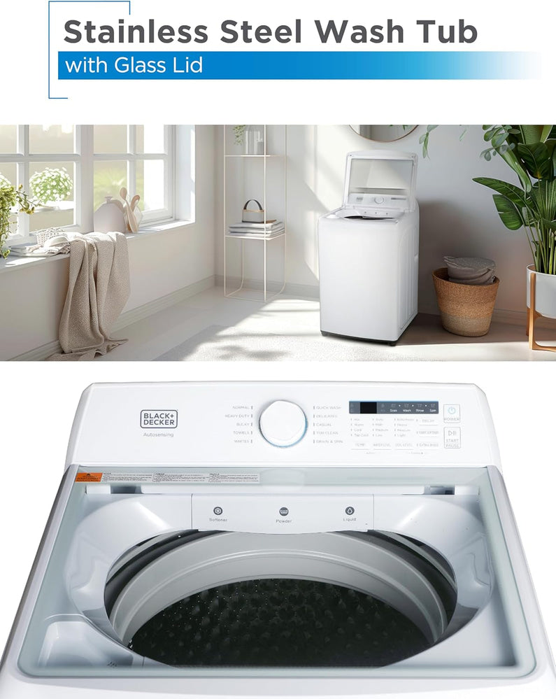 BLACK+DECKER 0.9 Cu. Ft. Portable Washing Machine - 5 Wash Cycles