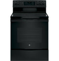 GE 30 Freestanding Electric Range, Black Dual-Element Cooktop, Convection Oven, Self-Cleaning