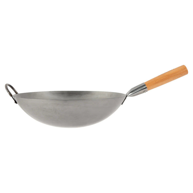 Cuisinart Outdoor Wok Station, 50,000 BTU Propane Outdoor Wok Burner w Prep Table, 14 Carbon Steel Wok for Stir Fry, Searing, BBQ Black