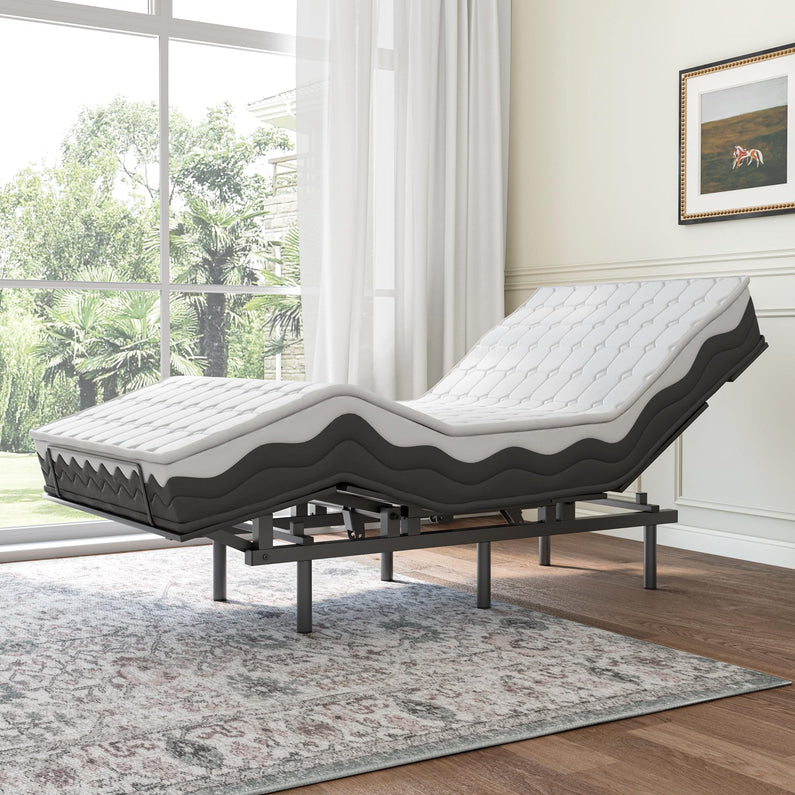 Adjustable Bed Frame -Wireless Remote -Memory Function -Adjustable Bed Base -Head and Foot Lift Incline -Zero Gravity -Quiet Motorfor Lying Down, Reading, Watching TV,Fatigue,BackacheTwin