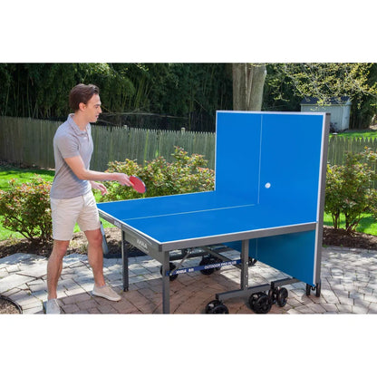JOOLA Nova Pro Plus Outdoor Table Tennis Table with Weatherproof Net, 9 x 5 ft, Foldable, Aluminum Surface