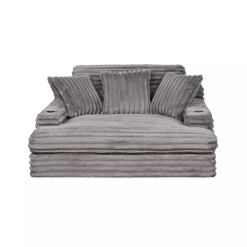 Nestle Chaise Lounge With Dual Cupholders And Charging Ports