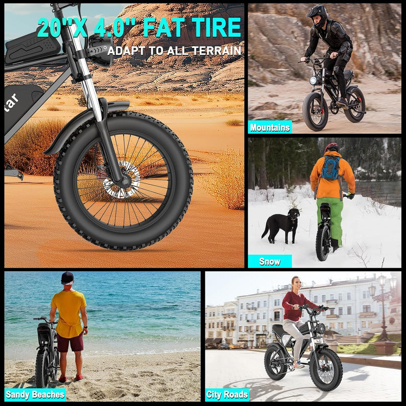 Electric Bike Q20, 2000W, 37Mph, 20" Fat Tires