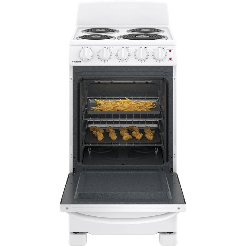 20 in. 4 Burner Element Free-Standing Electric Range in White