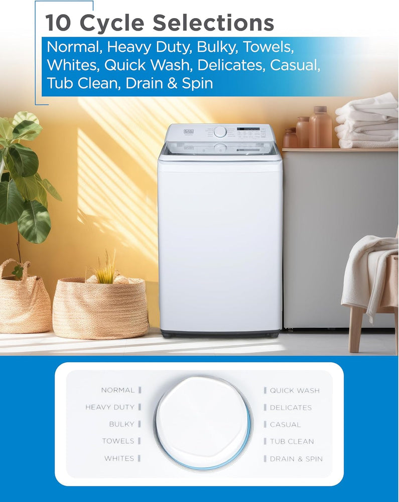 BLACK+DECKER 0.9 Cu. Ft. Portable Washing Machine - 5 Wash Cycles