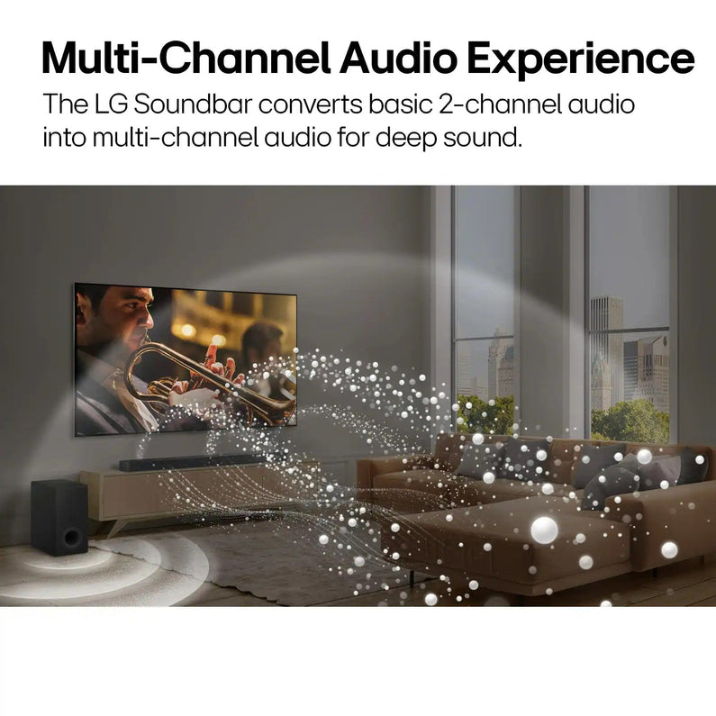 LG – 5.1.1-Channel S70TR Home Theater Soundbar with Wireless Subwoofer and Rear Speakers, Dolby Atmos, WOW Orchestra – Black