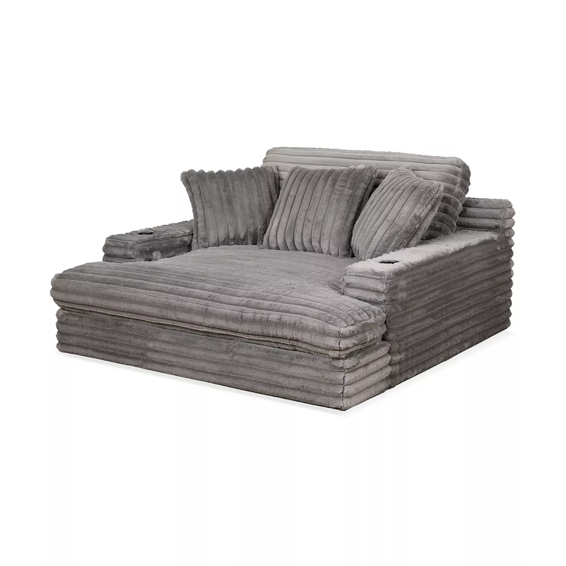 Nestle Chaise Lounge With Dual Cupholders And Charging Ports