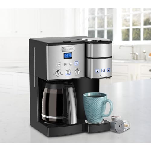 Cuisinart Single Serve 12 Cup Coffee Maker, Offers 3 Sizes: 6 Ounces, 8 Ounces and 10 Ounces, Stainless Steel, SS 15P1: Home & Kitchen