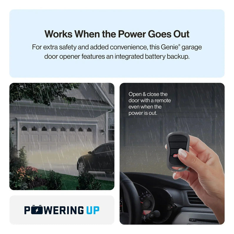 Chain Drive 750 3/4 HPc Garage Door Opener w/Battery Backup - Heavy Duty.
