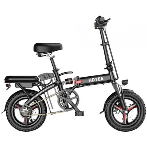 SALE & CLEARANCE Folding Electric Bike, 250W Electric Bike Suitable for Adults and Teenagers Removable Battery Fat Tire Electric Bike Beach Snow Bicycle, Best Fathers Mothers Lovers (Black)