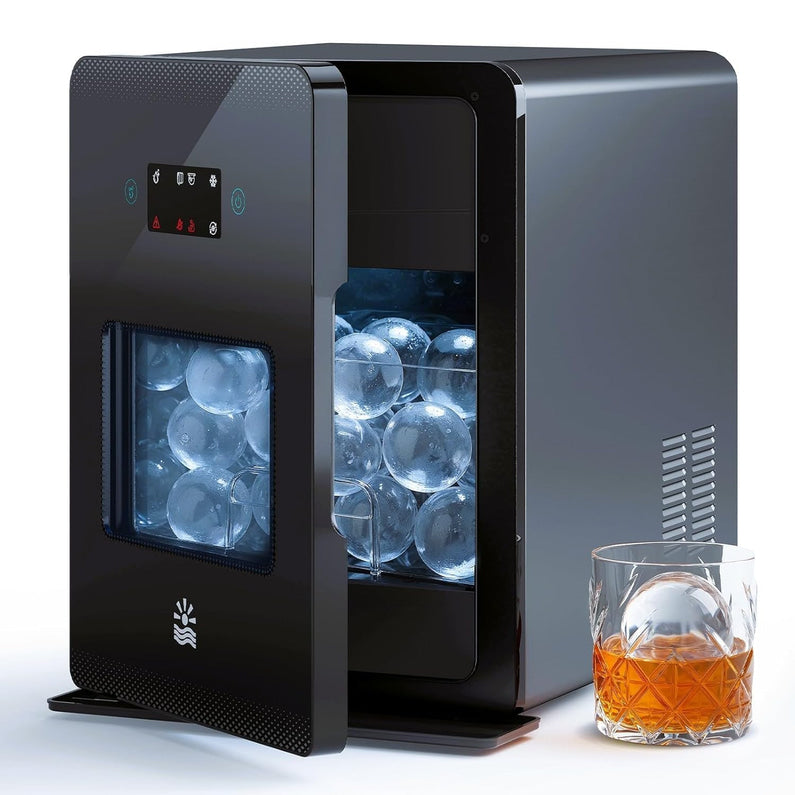 Clear Ice Ball Maker 2" 4 Spheres 144/Day LCD Self-Cleaning