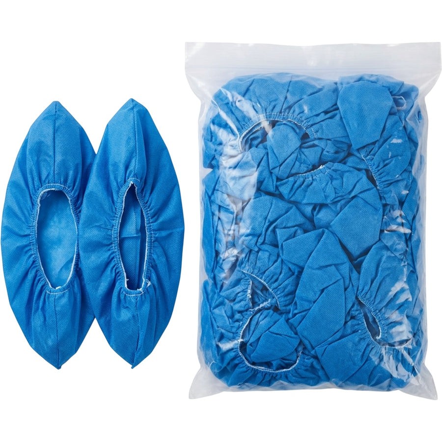 Gwhnv Disposable Nonwoven Shoe Covers 100 Count Blue